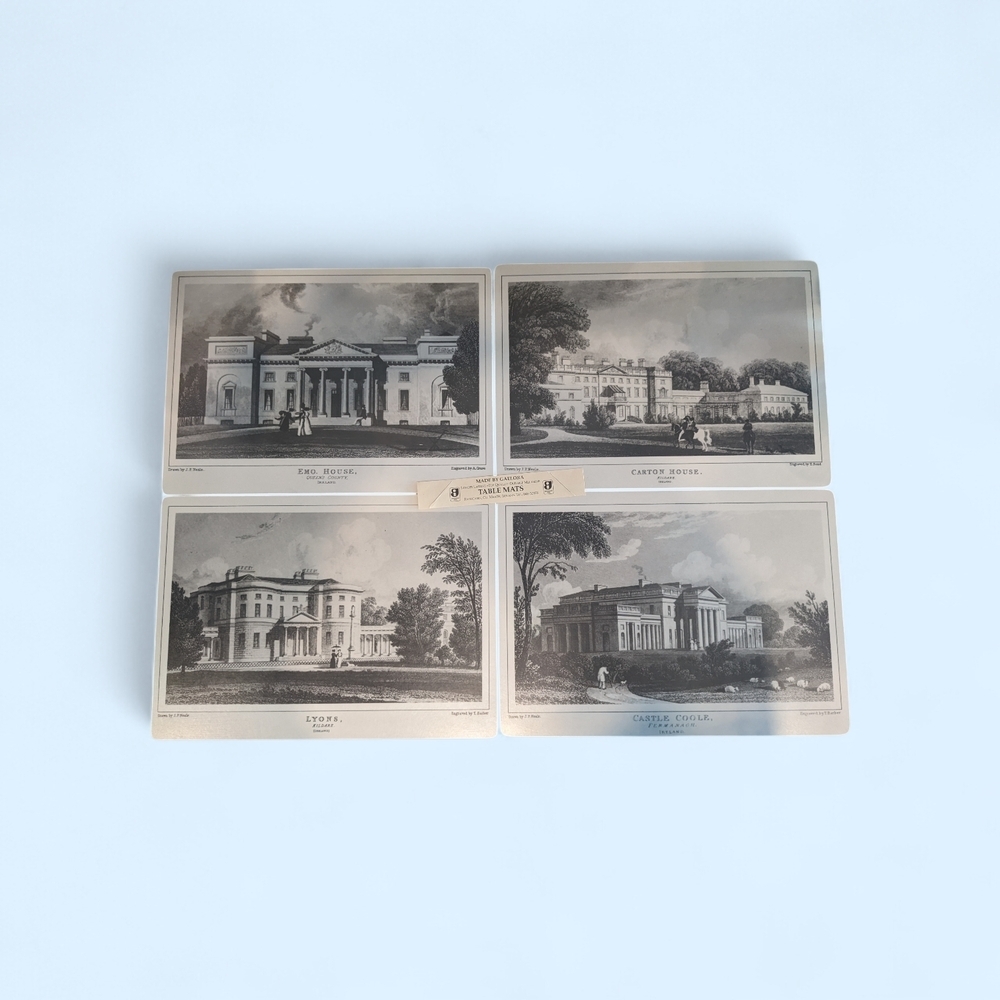 Vintage Gaelora Irish Georgian Society Houses table Mats
